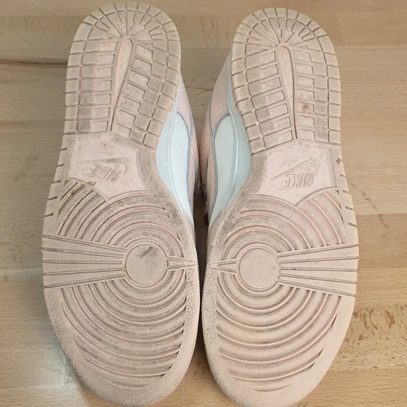 Nike-style Women's Dunk Low Top Sneakers in Light Pink and White Used Size 10 - Picture 10 of 12